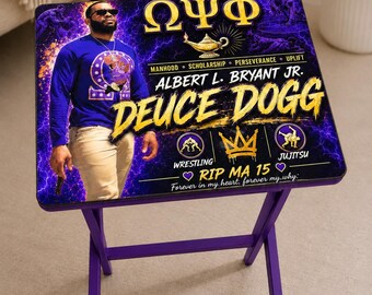 Custom Resin Tray Table, Personalized Photo Lap Desk, Memorial Sports Gift