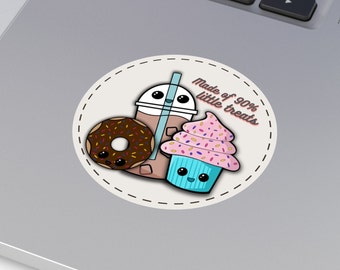 Little Treats Sticker Pack: Kawaii Donut, Drink, Cupcake Decals