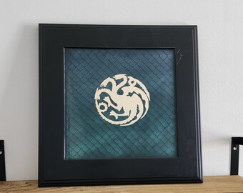 House Targaryen Dragon Scale Art – Color-Shifting Resin Emblem