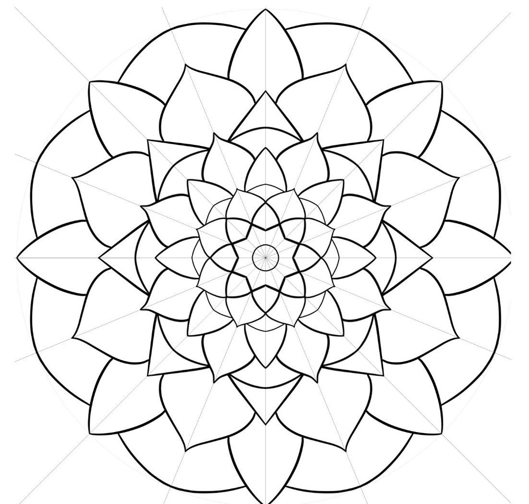 Printable Mandala Practice Pages Trace Drawing Sheets Digital