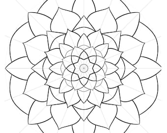 Printable Mandala Practice Sheets | Outline Templates (Digital Download)
