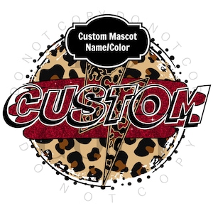 Mascota personalizada PNG ~ Espíritu de equipo PNG ~ Sublimación PNG