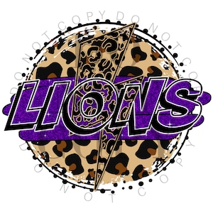 Lions Mascot PNG ~ Team Spirit PNG ~ Mascot ~ Sublimation PNG