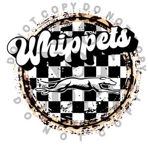 Retro Whippets Mascot PNG ~ Team Spirit PNG ~ Mascot ~ Sublimation PNG