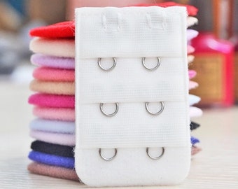 4x BH Verlängerung Erweiterung 2 Haken Verschluss Farben Gummi Reihen Set Clip Verlängerer Clips Bodyverlängerung Schwangerschaft Extender