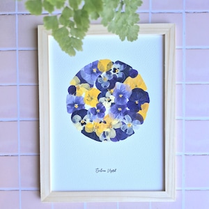 HERBARIUM, flower herbarium, herbarium framed with dried flowers, handmade in France