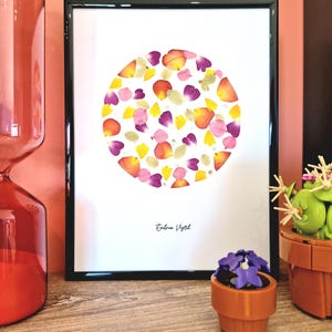 HERBARIUM, flower herbarium, herbarium framed with dried flowers, handmade in France