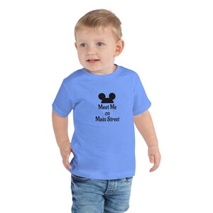 Meet Me On Main Street Cotton Toddler Short Sleeve Tee, 2T-5T