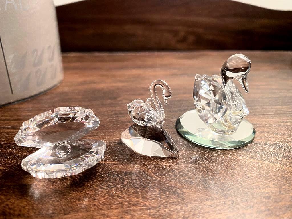 Swarovski Crystal Figurines Set of 3 - Etsy