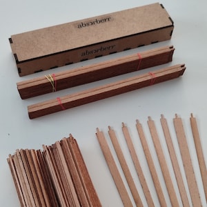 Crackling Wooden Wicks for Mold Candles, World First / 2 Series, 16 sizes / 50 pcs