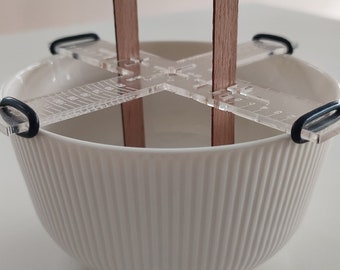 Universeller Dochthalter aus Holz, Stabilisator & Zentrierwerkzeug: Kerzenherstellung für 5-13 cm Gläser