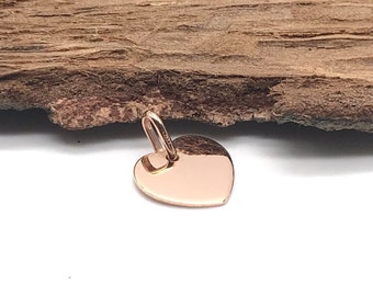 Herzanhänger aus 18-karätigem Roségold – Italienisches Design – Kettenanhänger – Echtgold
