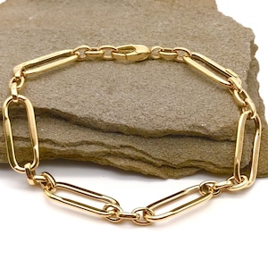 18K Yellow Gold Bracelet - Polished Bracelet - Elegant Gold Bracelet - Italian Gold Bracelet - Great Gift for Women - Italian Gold Design
