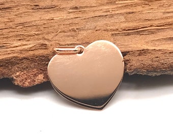 Herzanhänger aus 18-karätigem Roségold – Italienisches Design – Kettenanhänger – Echtgold
