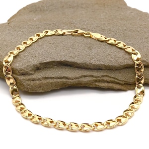18K Yellow Gold Bracelet - Polished Bracelet - Dainty Gold Bracelet - Italian Gold Bracelet - For Men and for Women - Italian Gold Design
