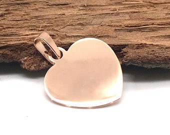 Herzanhänger aus 18-karätigem Roségold – Italienisches Design – Kettenanhänger – Echtgold