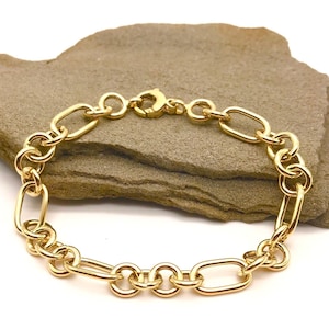 14K Yellow Gold Bracelet - Polished Bracelet - Dainty Gold Bracelet - Italian Gold Bracelet - Handmade Bracelet - Italian Gold Design