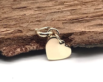 Herzanhänger aus 14-karätigem Gelbgold – Handgefertigt – Italienisches Design – Echtgold