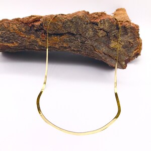 14K Solid Gold 3.5 MM Herringbone Necklace - Lśniący Herringbone Necklace dla kobiet - Naszyjnik z łańcuszkiem w jodełkę - Włoski złoty design