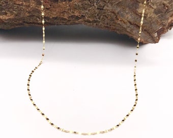 18K Yellow Gold Chain Necklace - Italian Design