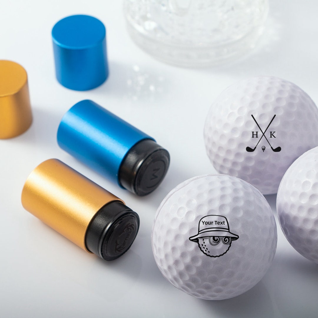 Make a Unique Golf Ball Cute Golf Stamp Gift for Golfer Monogram Golf