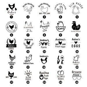 Egg Stamps for Cute Egg Stamps Egg Stamps for Fresh Eggs Personalized' G8L3  