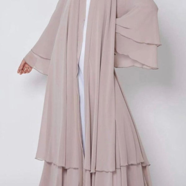 Luxury Double Layered Chiffon Abaya