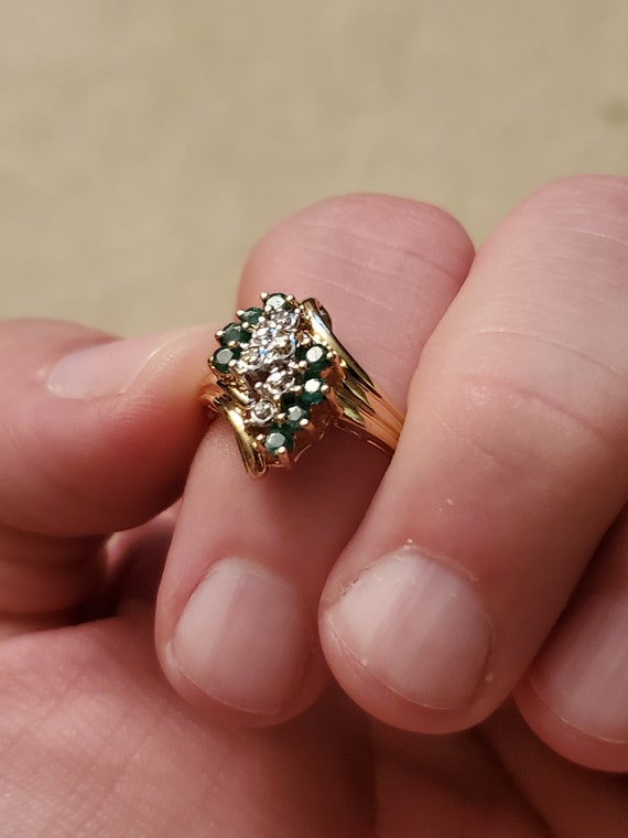 Emerald and Diamond Ring