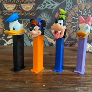 Vintage PEZ Disney Extreme Mickey Mouse, Daisy Duck, Donald Duck, Goofy, Sold Individually, Retro Disney Characters