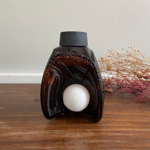 Vintage Avon Baseball and Mitt Liquid Hair Trainer Bottle, Dresser Decor, Cologne Bottle, Maximalist Baseball Gift, Flask Decanter Mancave
