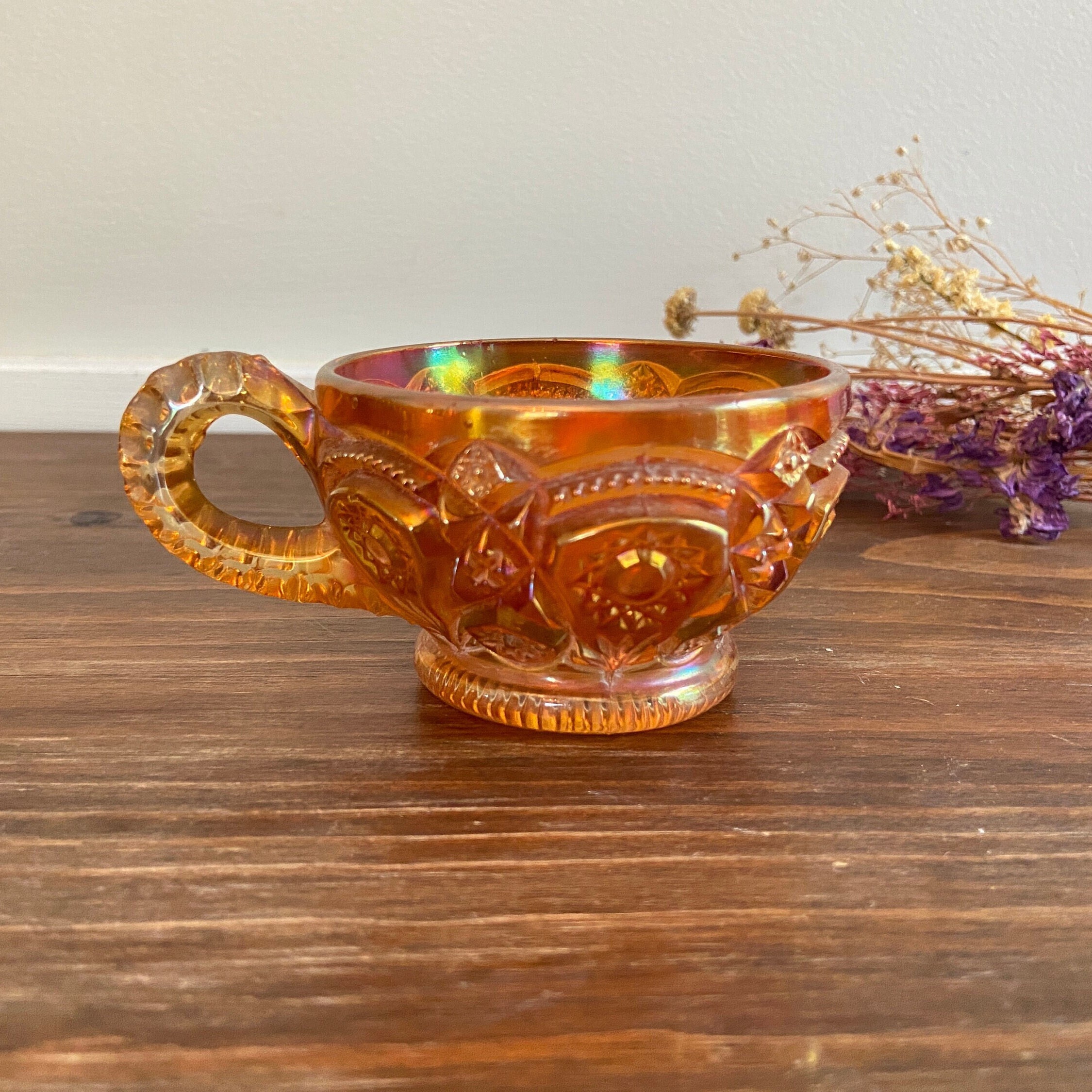 Vintage Iridescent Marigold Orange Carnival Punch Imperial  display picture 2
