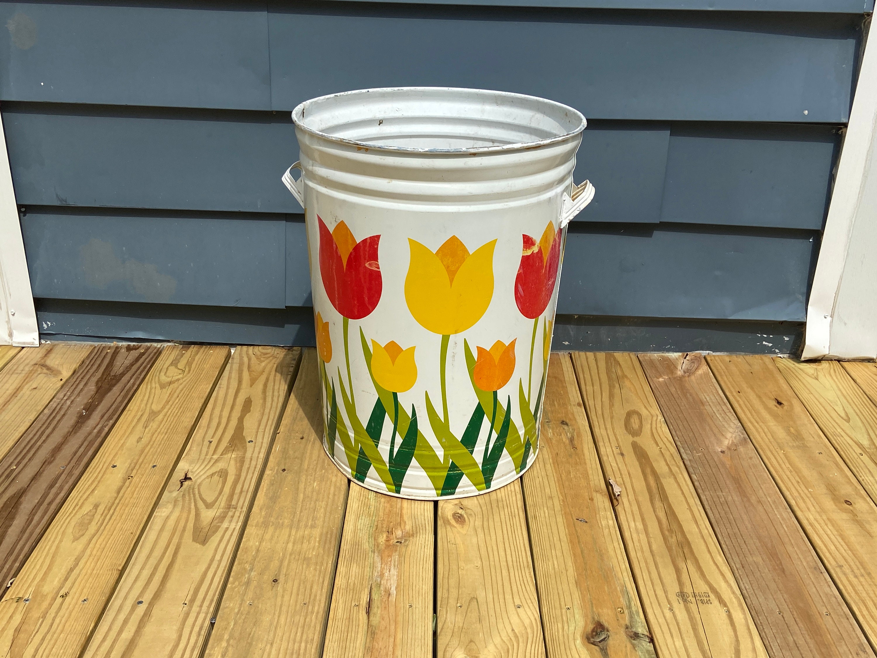 Painted Trash Can Etsy Ireland