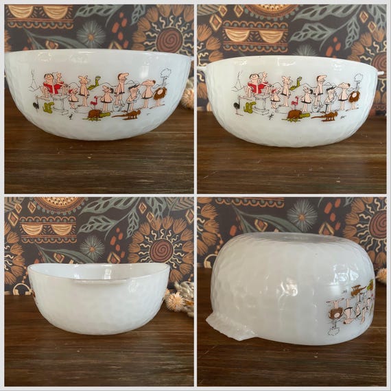 Set of 9 Fire King B.C. Comic by Johnny Hart, RARE Misprint, Grog
