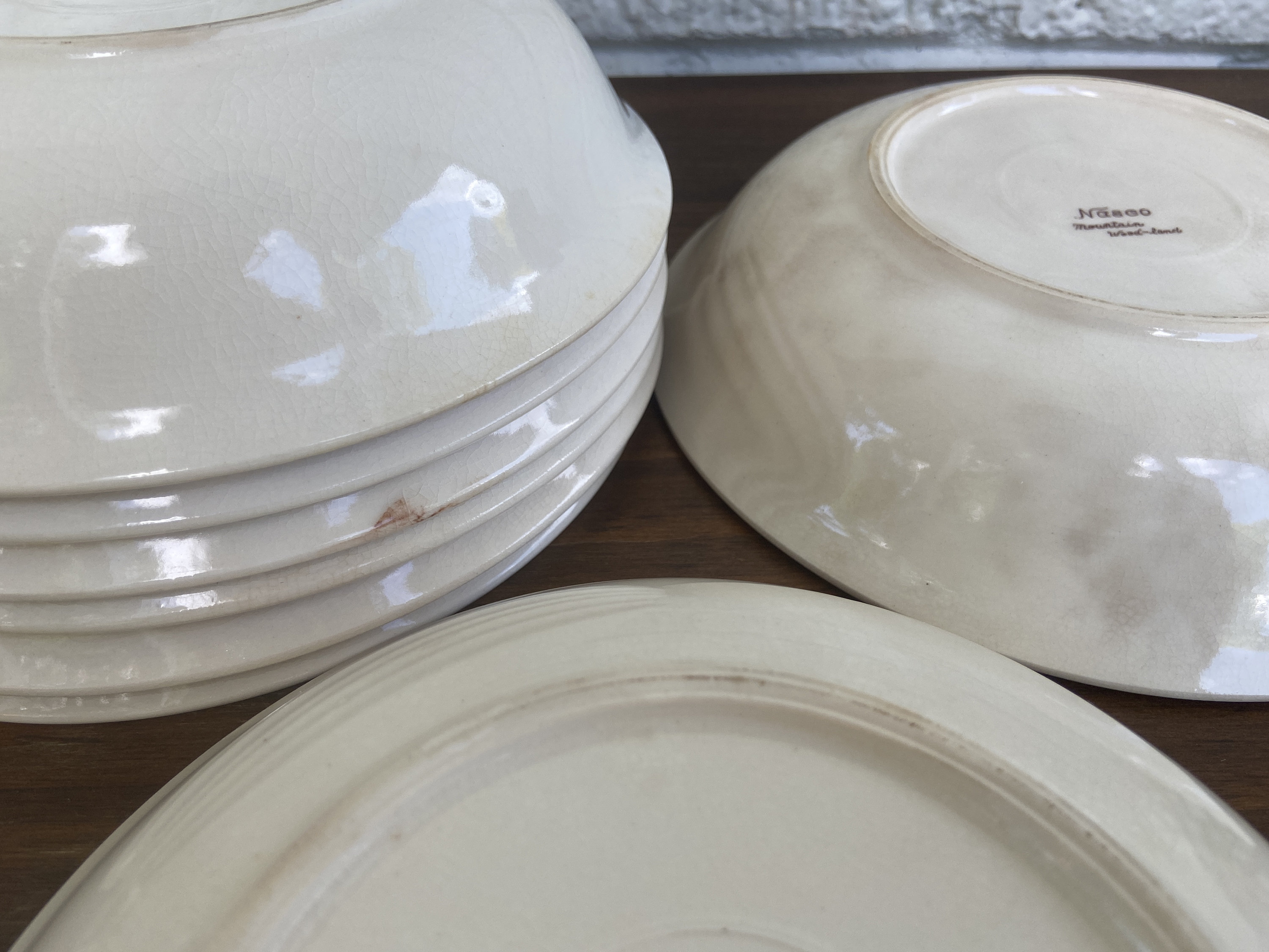 Vintage Nasco Mountain Wood-land Large Decorative Soup Bowls, Set of 8 ...