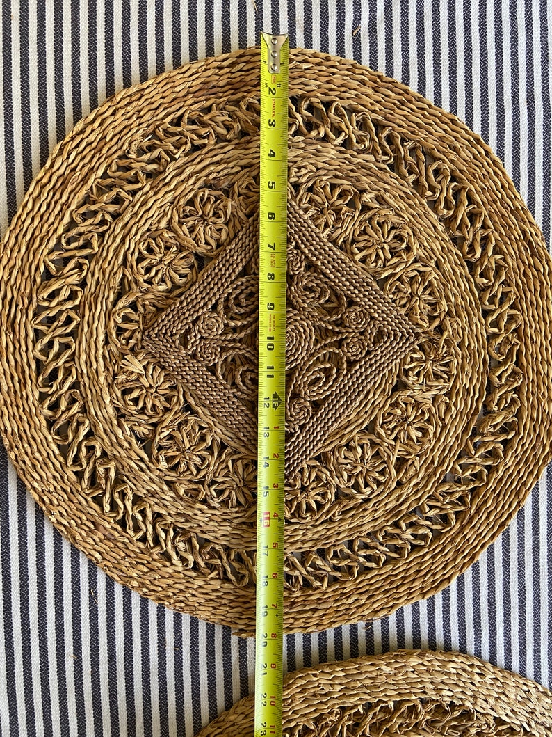 20 Large Woven Vintage Charger Plate Placemat Boho Etsy
