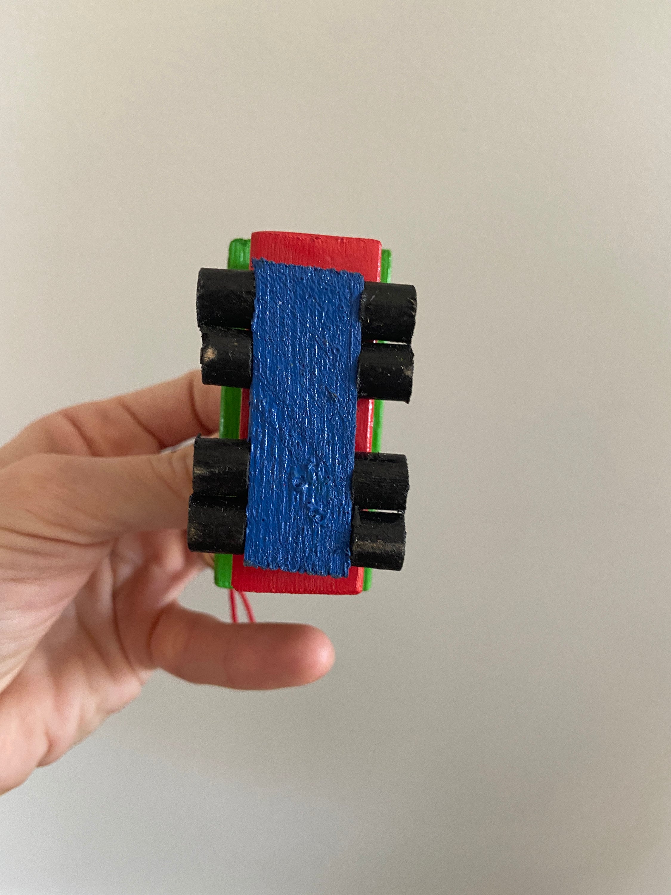 Cable car christmas ornament