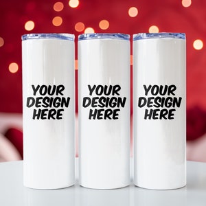 20 oz Christmas Tumbler Mockup, Skinny Tumbler Mockup PSD, Tumbler Mockup Photoshop