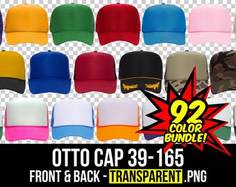 Otto Cap 39-165 Mockup Bundle, 5 Panel Trucker Hat Mockup, Otto Cap Mockup, Hat Mockup, Mock Up Bundle 39-165