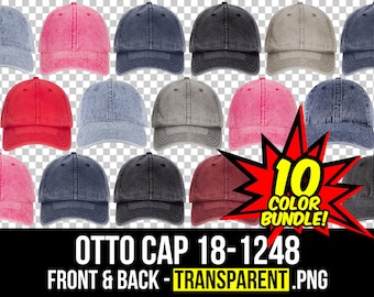 Otto Cap 18-1248 Mockup Bundle, 6 Panel Dad Hat Mockup, Otto Cap Mockup, Hat Mockup, Mock Up Bundle 18-1248