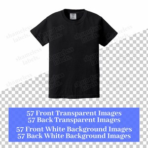 May include: A black t-shirt with a crew neck. The shirt is made of a soft, comfortable material and is perfect for everyday wear.