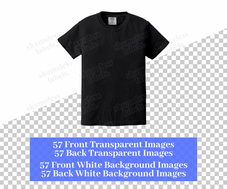 May include: A black t-shirt with a crew neck. The shirt is made of a soft, comfortable material and is perfect for everyday wear.