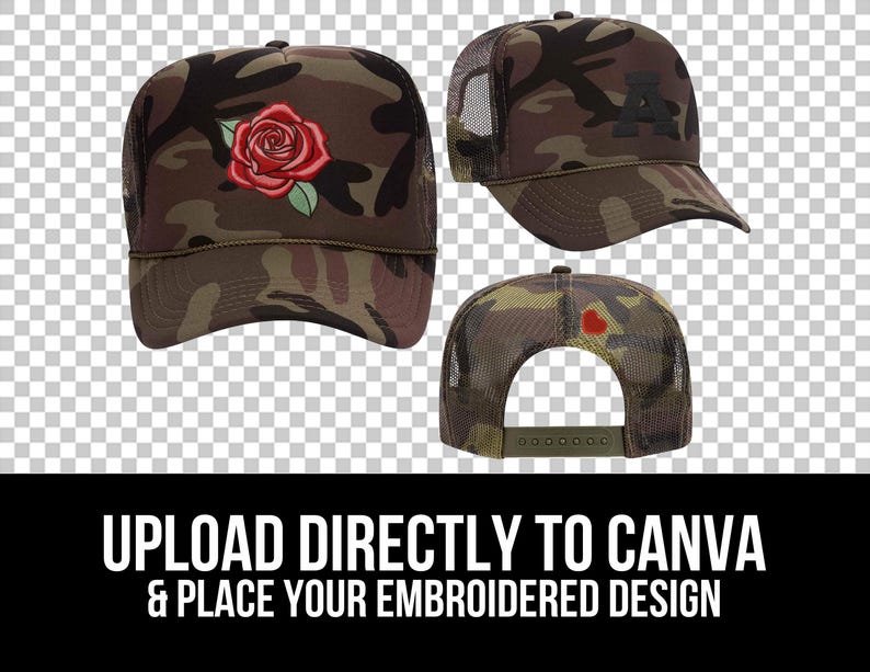 Otto Cap 39-165 Mockup Bundle, 5 Panel Trucker Hat Mockup, Otto Cap ...