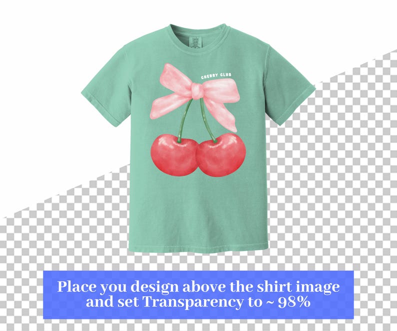 Pu&ograve; includere: Una maglietta verde menta con un disegno ad acquerello di due ciliegie rosse e un fiocco rosa, con la scritta "CHERRY CLUB". La maglietta &egrave; a maniche corte e girocollo.
