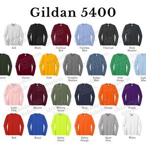 Editable Gildan 5400 Color Chart & Size Chart, Canva Template, G540 ...