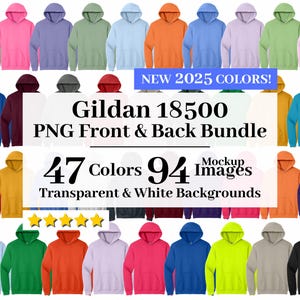 Gildan 18500 Mockup Bundle, Gildan 18500 Flat Lay Mockups, Gildan G185 Mockup, Gildan Mockup, Hoodie Mockup