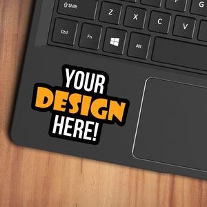 Laptop Sticker Mockup Wood Background Black Laptop Mock Up JPG Stock Photo Digital Download