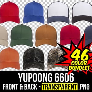 Yupoong 6606 Mockup Bundle, Retro Trucker Hat Mockup, Yupoong Mockup, Hat Mockup, Mock Up Bundle 6606