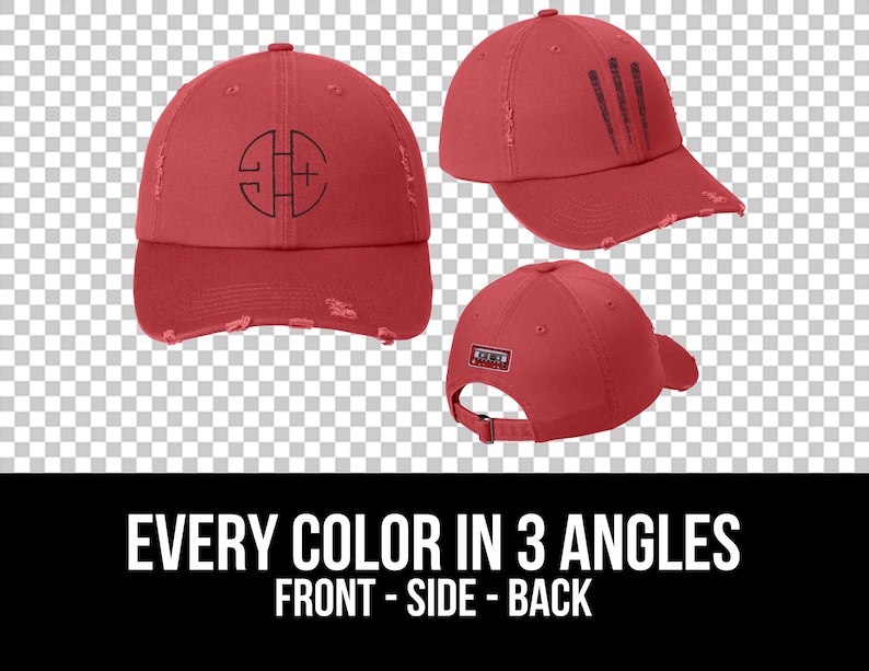 District DT600 Mockup-paket, Motsvart keps-mockup, District-hatt-mockup, Motsvart hatt-mockup, Mockup-paket DT600 bild 6