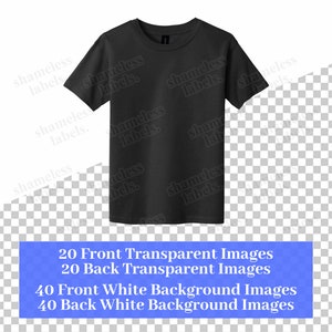 May include: A black t-shirt with short sleeves and a crew neck.