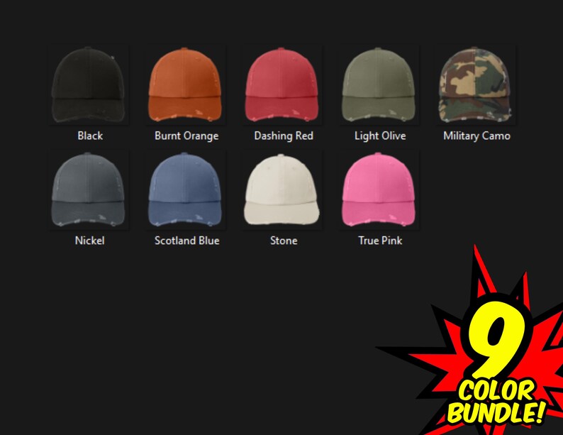 District DT600 Mockup-paket, Motsvart keps-mockup, District-hatt-mockup, Motsvart hatt-mockup, Mockup-paket DT600 bild 4